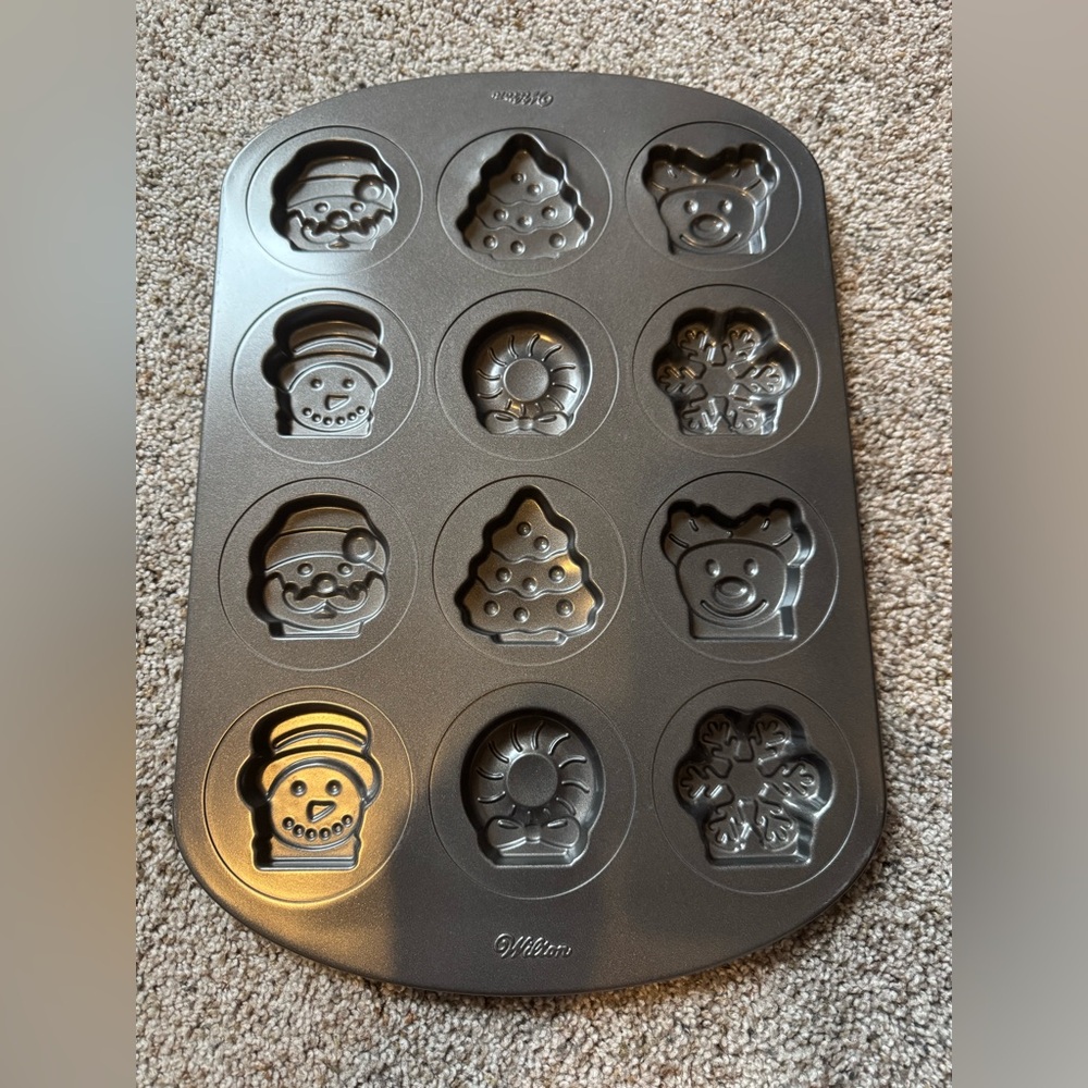 Wilton Festive Cookie Mold Pan with Holiday Shapes
